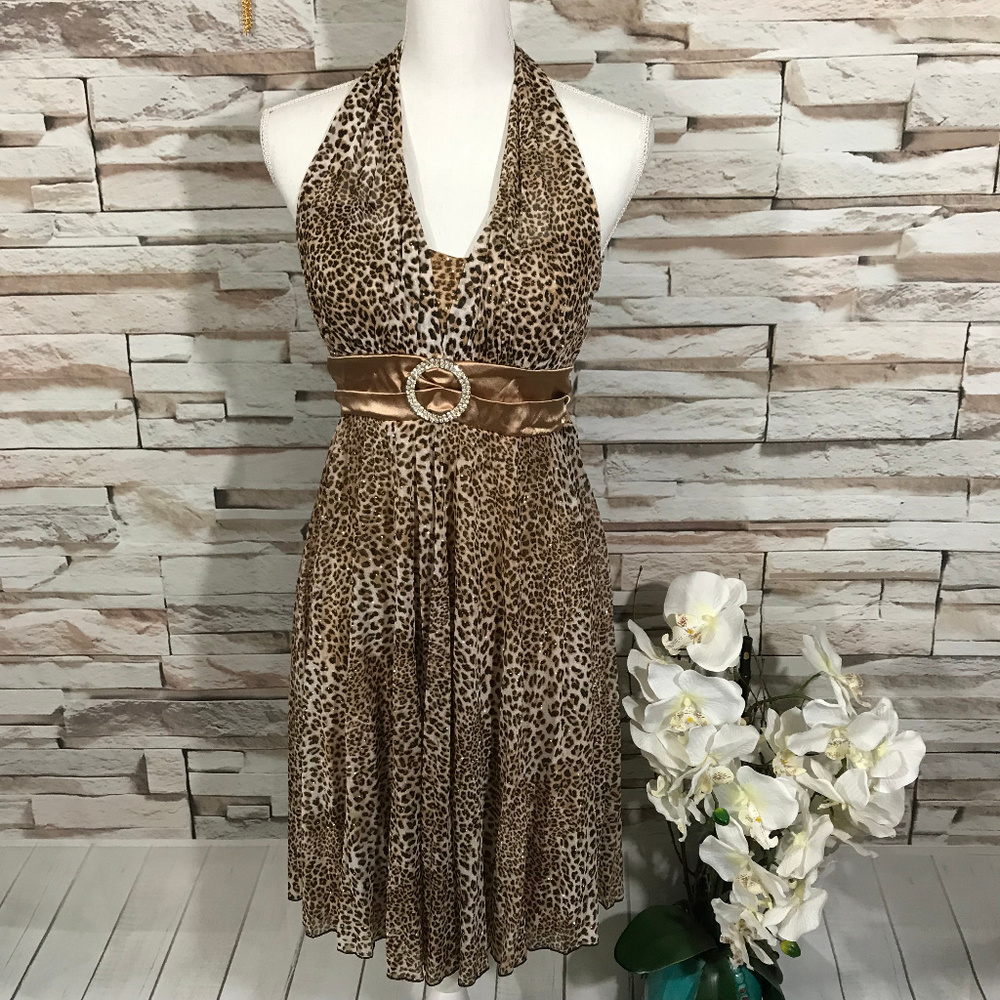 Finesse Leopard Dress Sz L (F12)